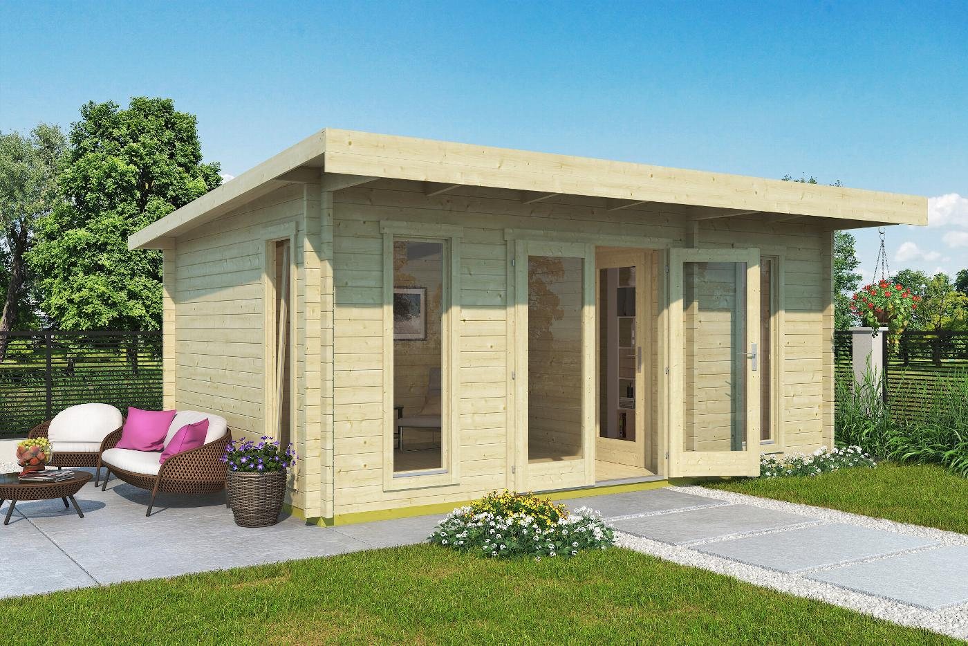 Bridewell garden room with single-pitch roof